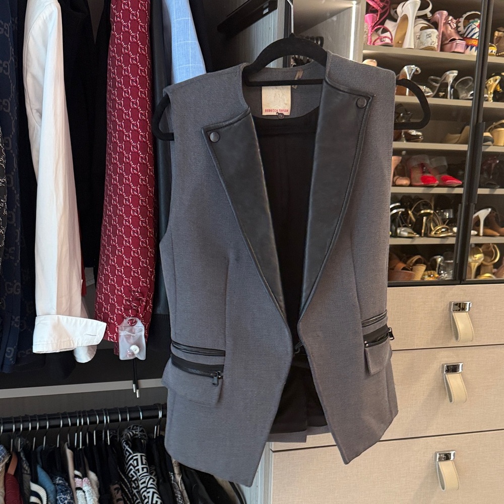 Rebecca Taylor Charcoal and Black Vest
